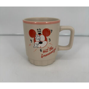 Disney Parks Mickey Mouse Hit the Snoooooze! Wakey Wakey Coffee Tea Mug Cup 16oz